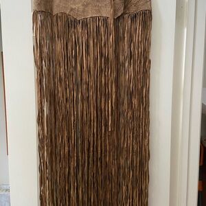 Suede Fringe Women's Belt/Skirt